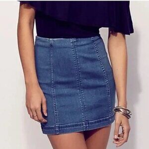 Free people blue jean pencil skirt